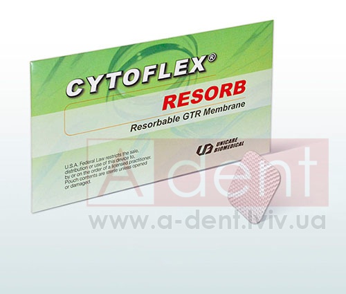 ��������� ������ �������� CYTOFLEX� RESORB 20mm x 25mm (Unicare Biomedical, Inc.), � C03-0201, synthetic, microporous resorbable barrier membrane, ��������������� ���`���� ��������, 1 sterile 20mm x 25mm absorbable PLA/PGA resorbable GTR membrane - 5265.00 ���