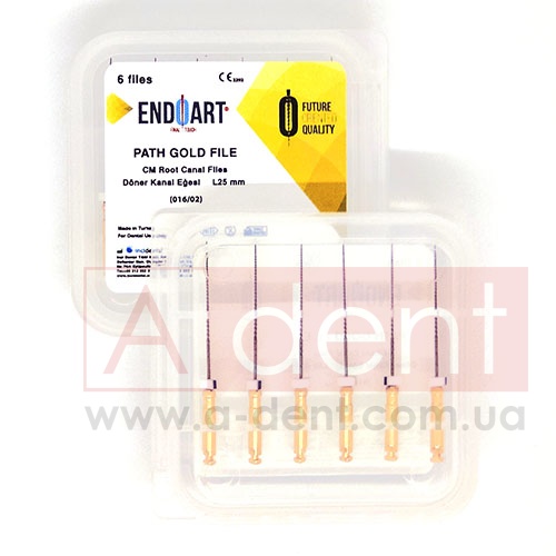 ������� ���� ����, EndoArt Path Gold File 16/.02 (Inci Dental), EndoArt Rotary Files, CM Root Canal Files, Ni-Ti Rotary Files, L25 mm, 6 files: 016/.02. 6 �� - 480.00 ���