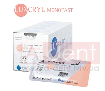 �������� MONOFAST ������ ������� LUXCRYL MONOFAST 5/0 45 cm violet, reverse cutting 3/8 circle 19mm (LUXSUTURES A.G.),PC50DS19-V,synthetic absorbable surgical suture,polyglecaprone 25,USP 5/0 (1 Ph. Eur) 45 cm violet,3/8 circle 19mm reverse cutting DS19 - 216.84 ���