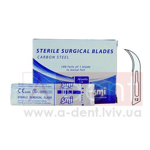 ���� ���  ��������� �12 (SMI A.G.), ZB12, Sterile Surgical Blade, Carbon Steel, ��������� ��������� ���� � ��������� ����, �� - 6.24 ���