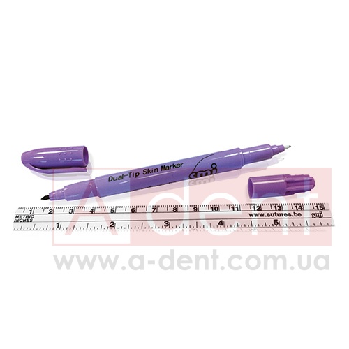 ������ ��� ���� ������������ ���������� � ������� (SMI A.G.), ZSM20, Dual Tip, Regular and Fine Skin Marker with Ruler, sterile - 78.00 ���